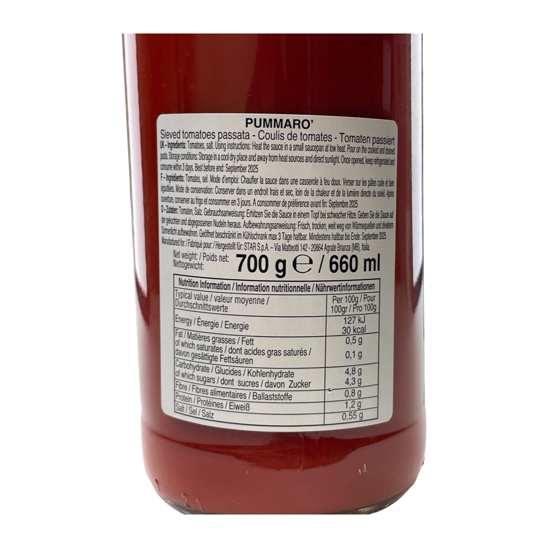 "La Mia Pummarò" Passata di Pomodoro Star 700g