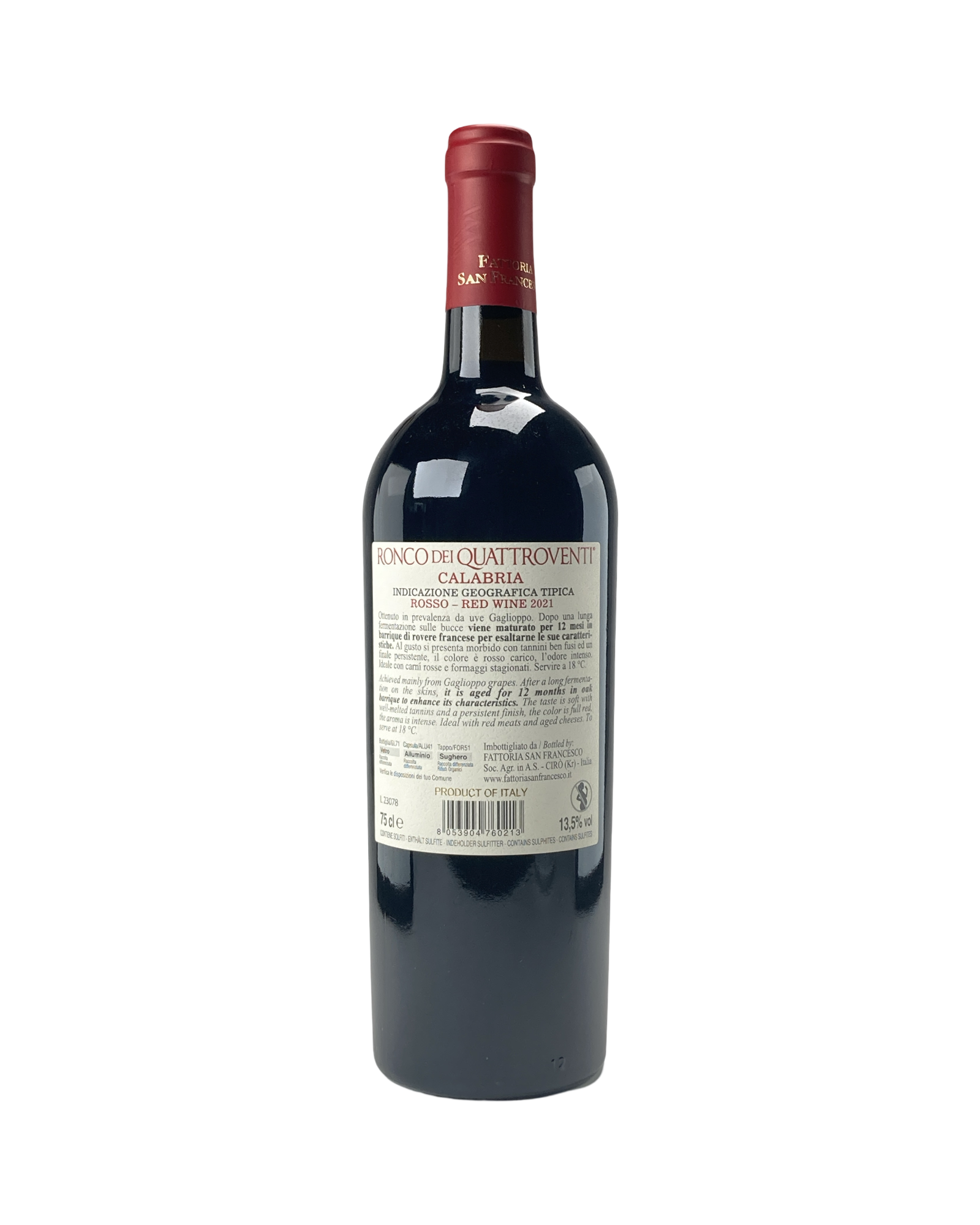 Ronco dei Quattroventi Calabria IGT San Francesco 0,75l