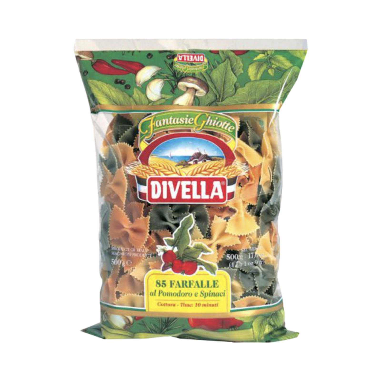 Farfalle No.85 Spinat/Tomate Divella 500g