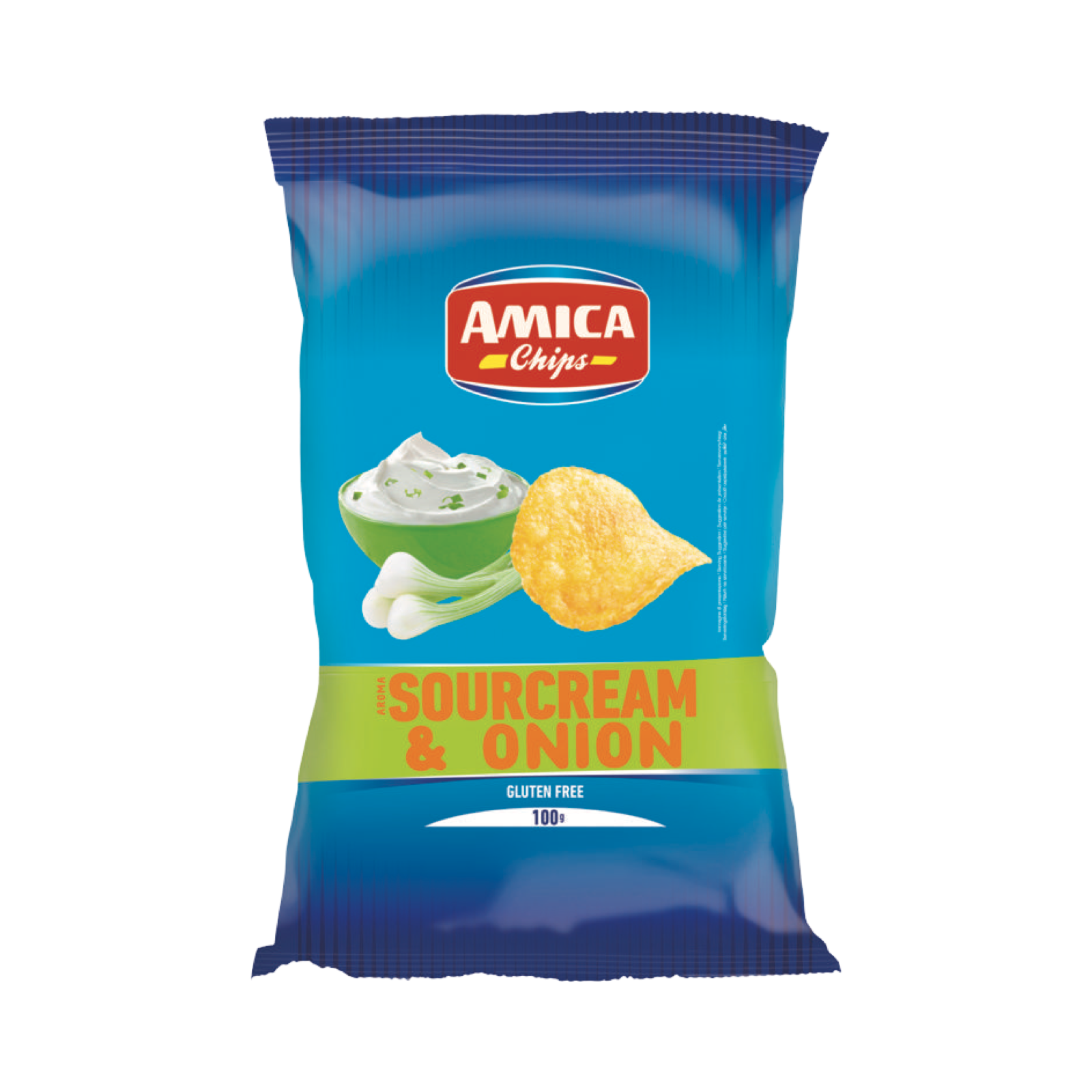 Sourcream & Onion Kartoffelchips Patatine Amica100g